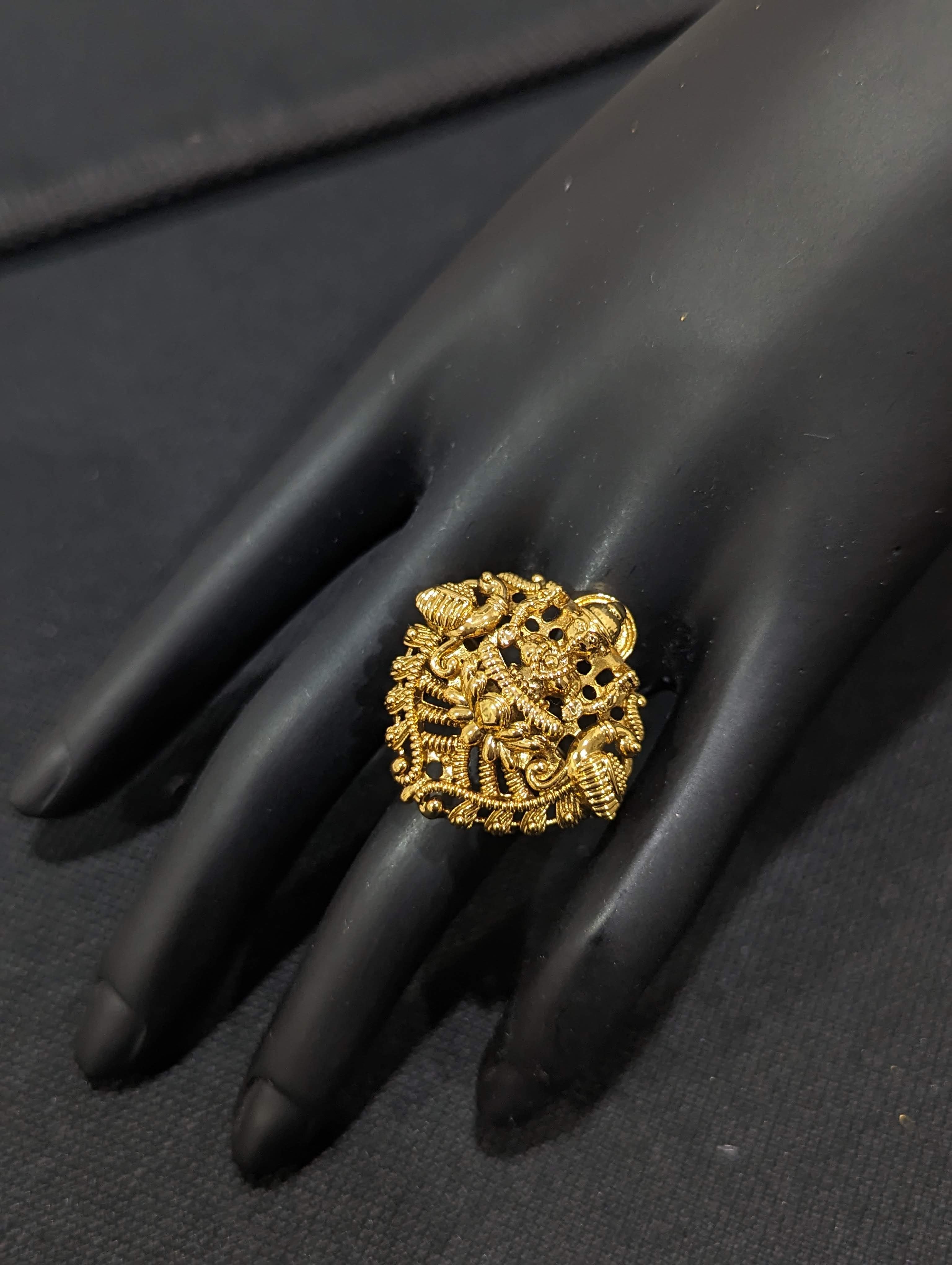 Rings | Adjustable Lakshmi Goddess Vanki Finger Ring | Freeup